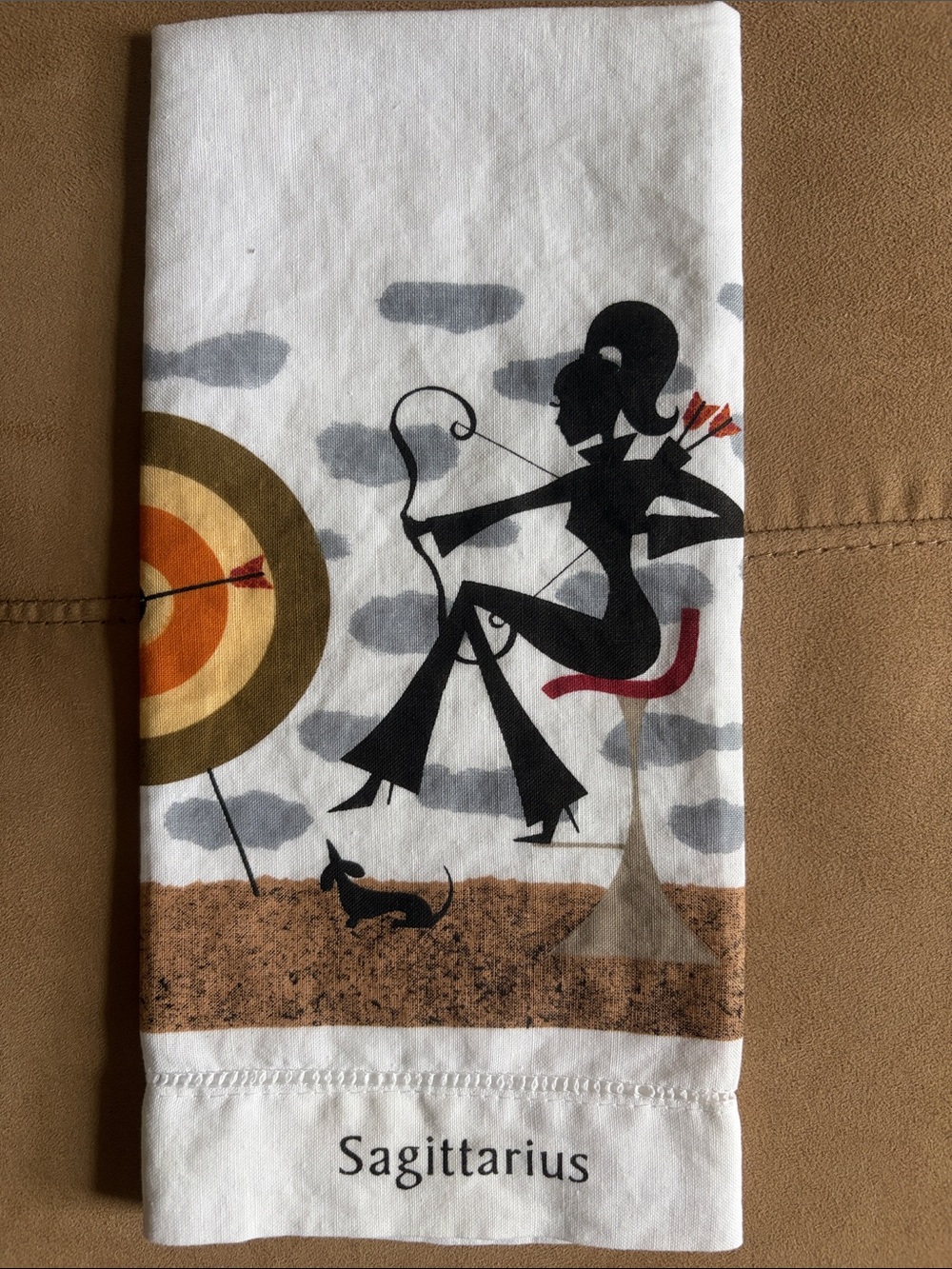 Sagittarius zodiac astrology girls kitchen towel